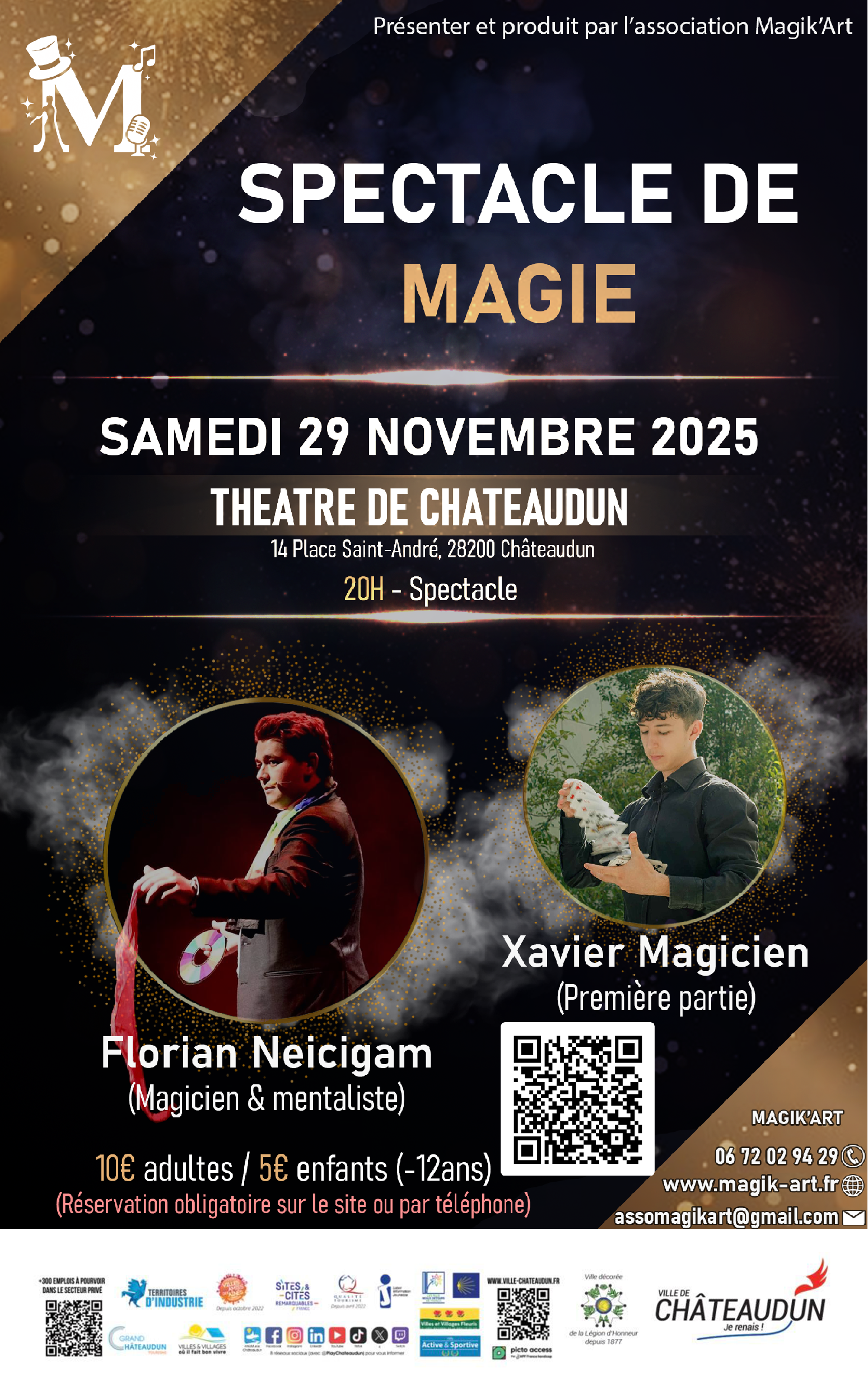 Affiche Spectacle de magie 2025